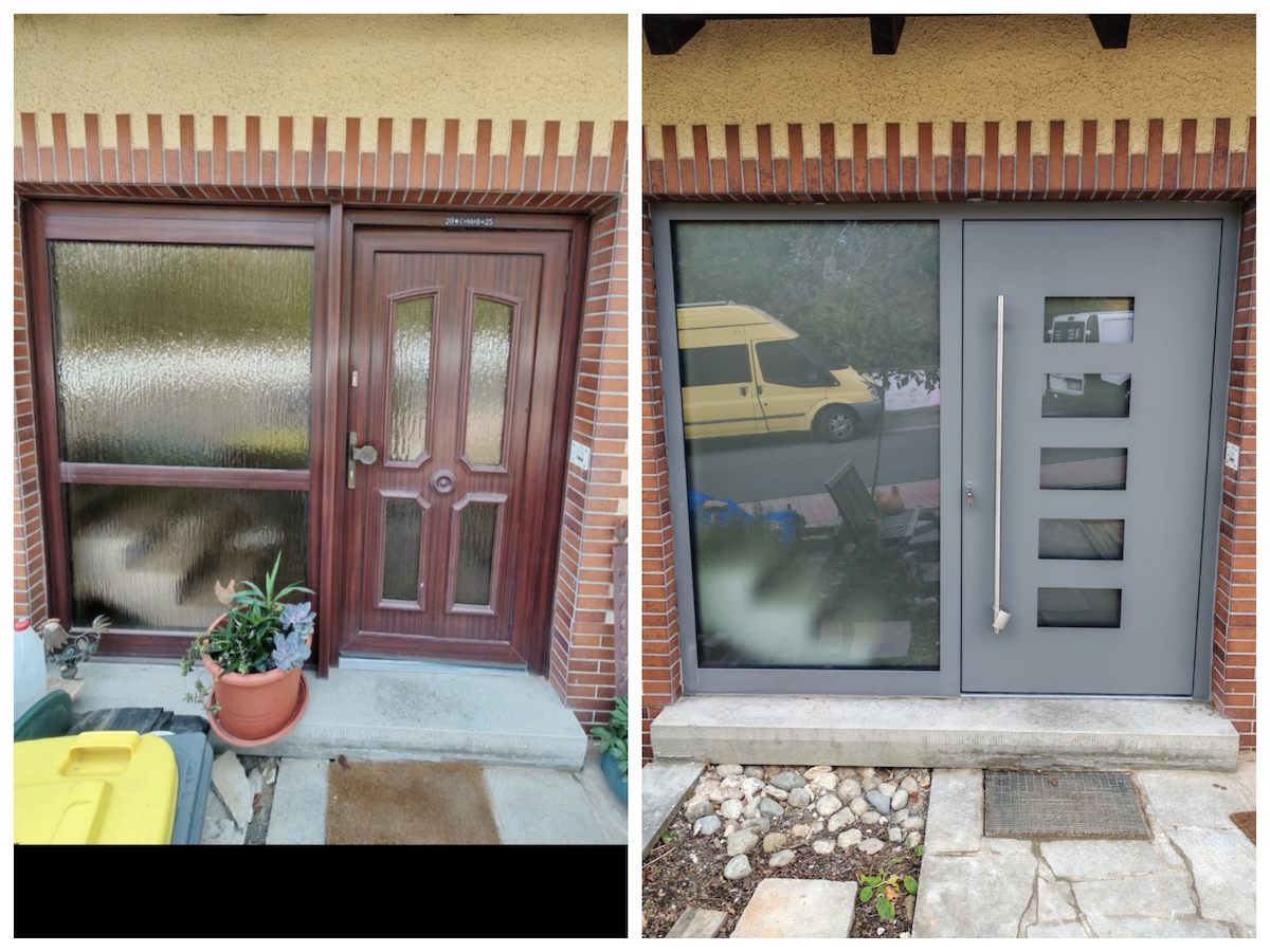 Haustür vorher/nachher – Projekt 1